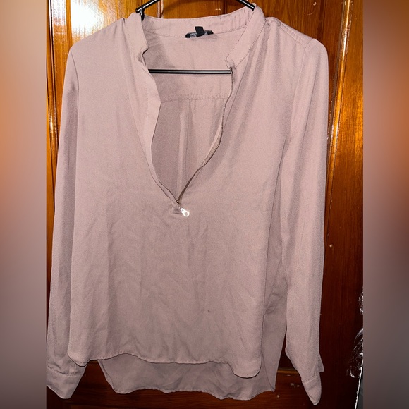 Shinestar Tops - Elegant Women's Taupe Blouse